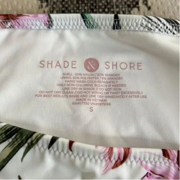 Shade & Shore High Waist White Cheeky Bikini Bottom Small - Picture 3 of 5